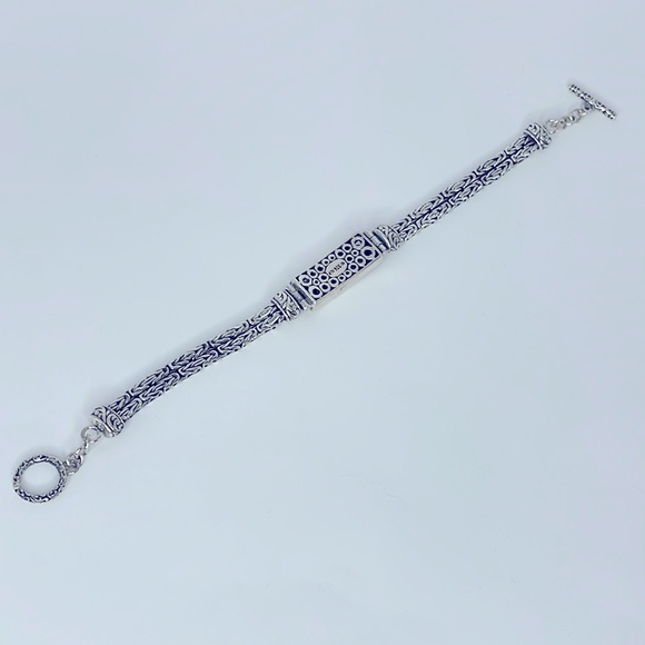 Swirl & Toggle Sterling Silver Bracelet - Picture 2 of 3
